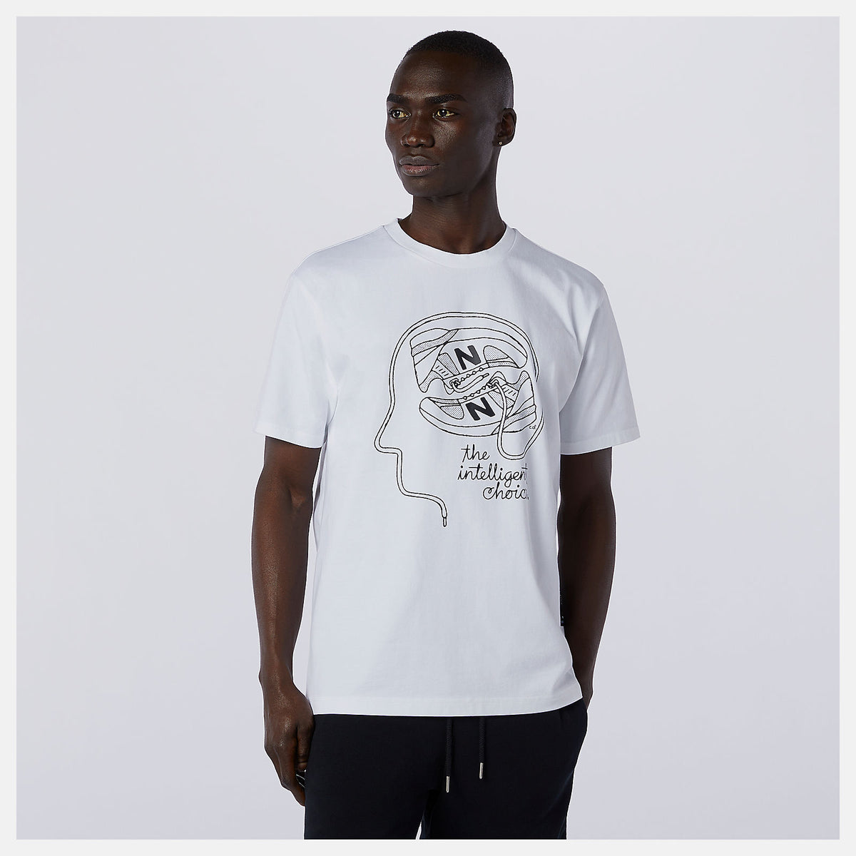 White NB Athletics Delorenzo Shoe Tee New Balance Clothing
