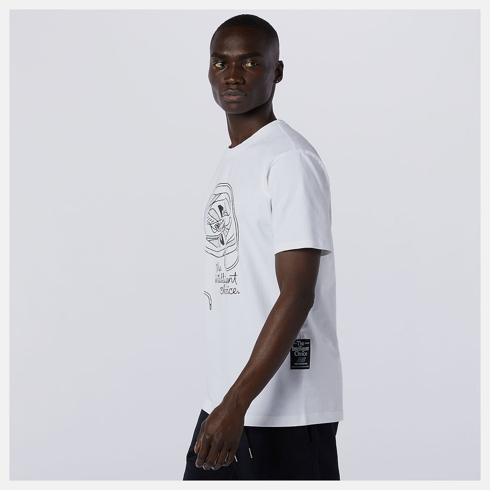 White NB Athletics Delorenzo Shoe Tee New Balance Clothing