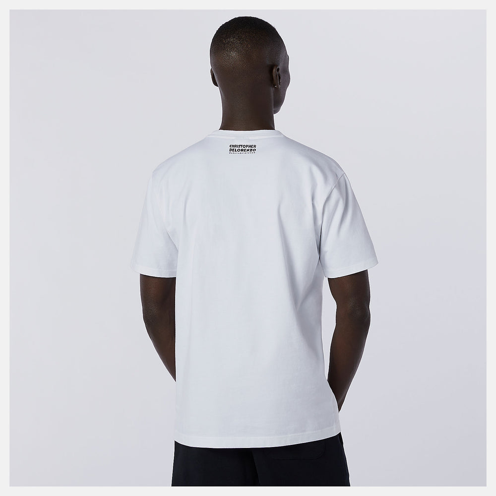 White NB Athletics Delorenzo Shoe Tee New Balance Clothing