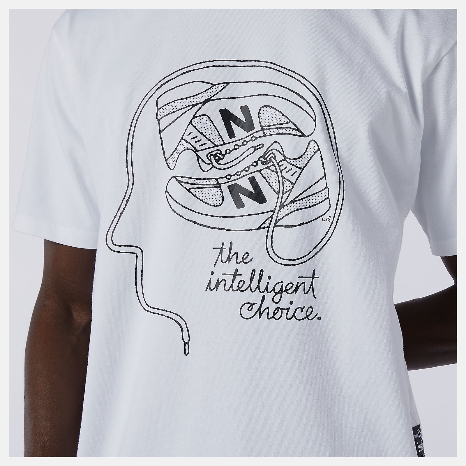 White NB Athletics Delorenzo Shoe Tee New Balance Clothing