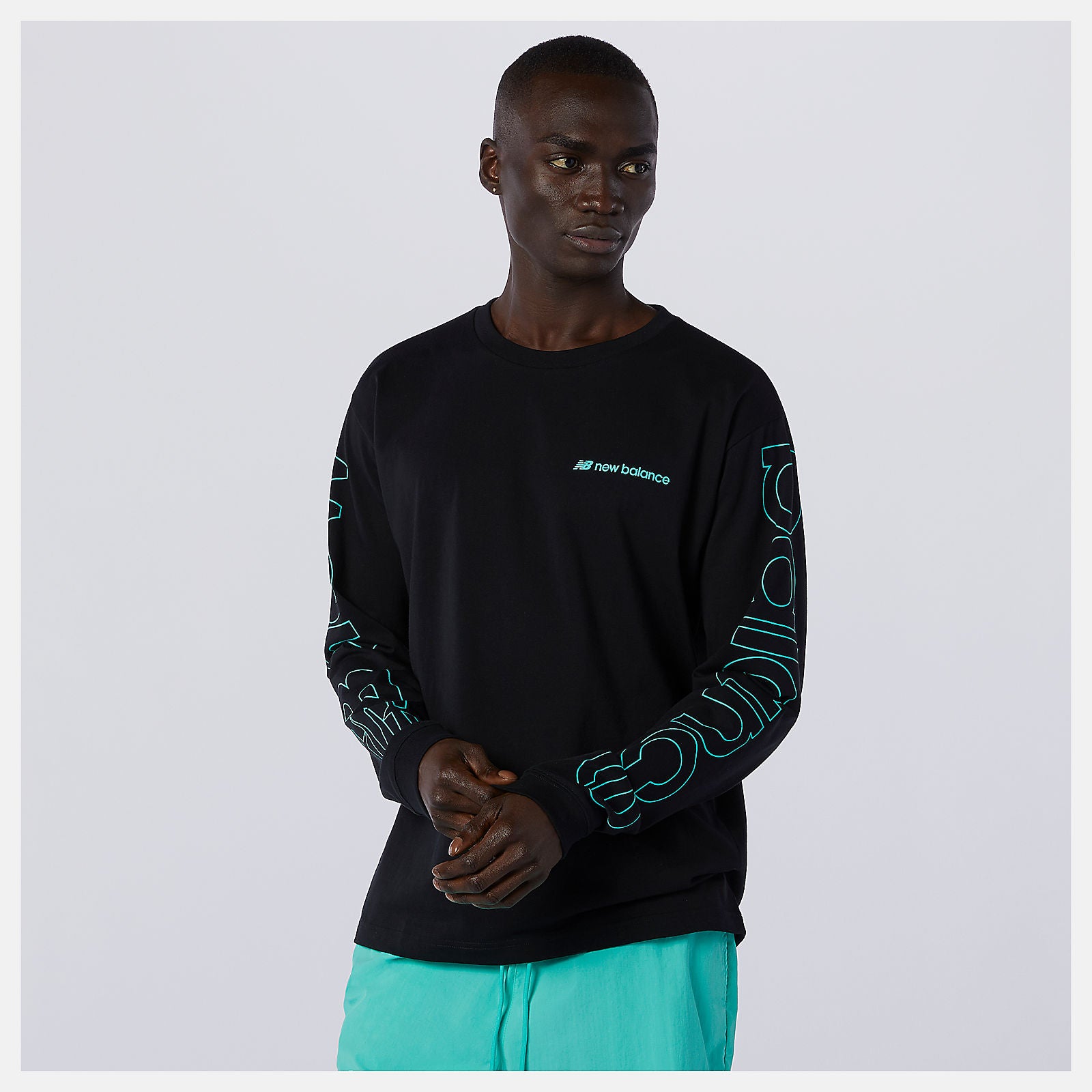 Black NB Sport Style Optiks Longsleeve Tee New Balance Clothing