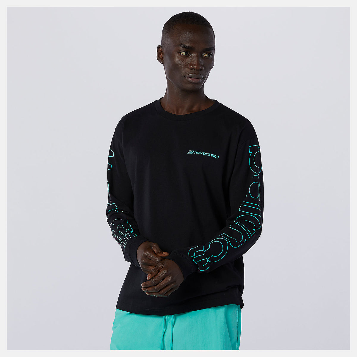 Black NB Sport Style Optiks Longsleeve Tee New Balance Clothing