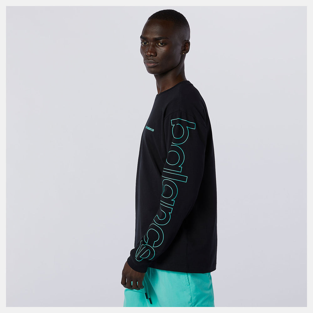 Black NB Sport Style Optiks Longsleeve Tee New Balance Clothing