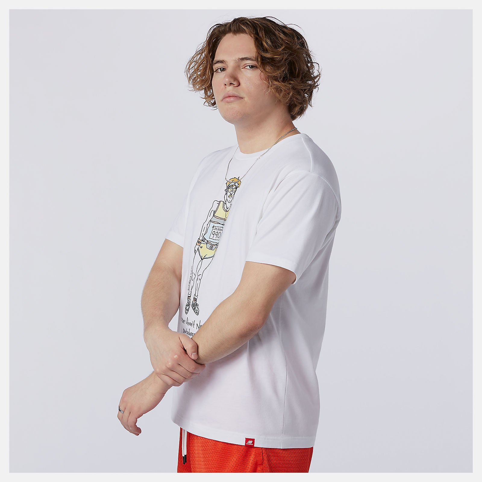 White NB Essentials Runner Tee New Balance Clothing