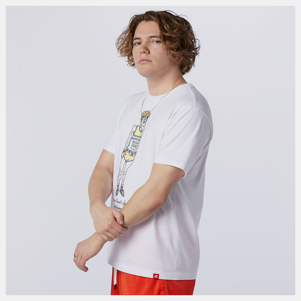 White NB Essentials Runner Tee New Balance Clothing