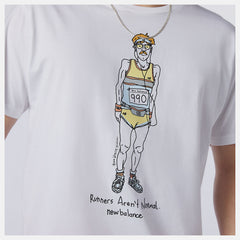 White NB Essentials Runner Tee New Balance Clothing