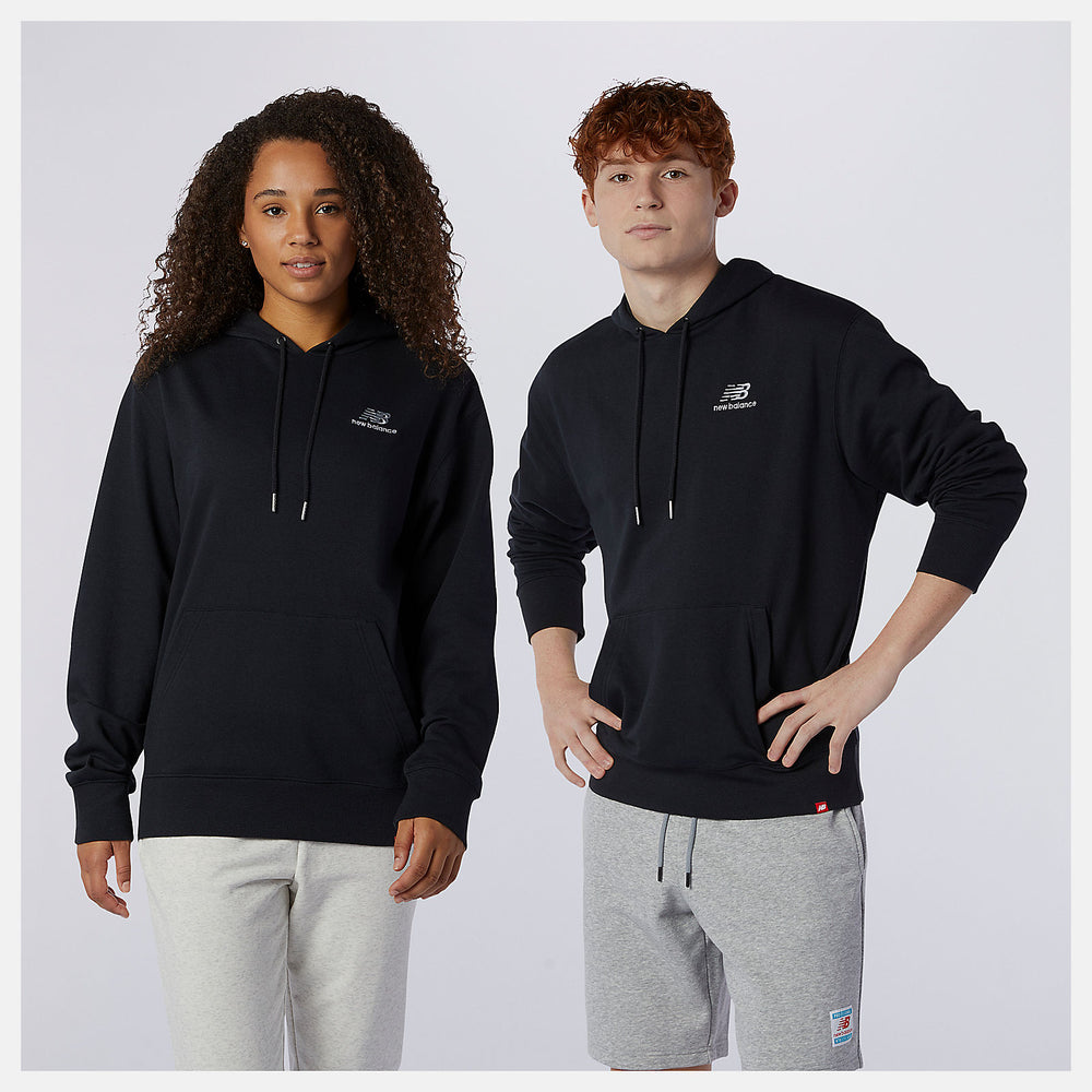 Black NB Essentials Embroidered Hoodie New Balance Clothing
