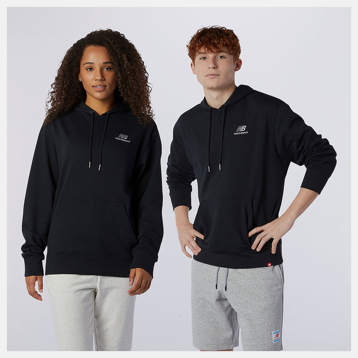 Black NB Essentials Embroidered Hoodie New Balance Clothing