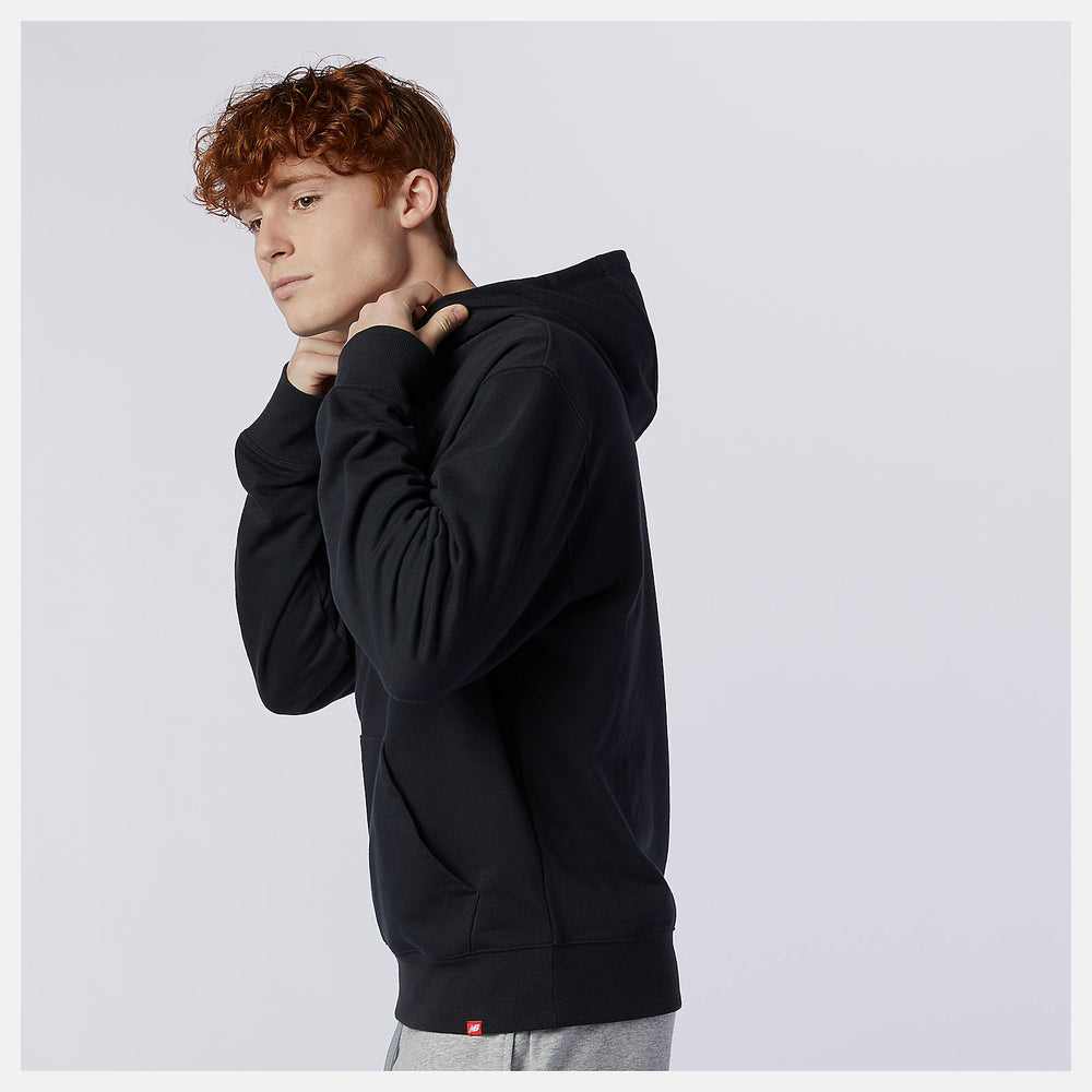 Black NB Essentials Embroidered Hoodie New Balance Clothing