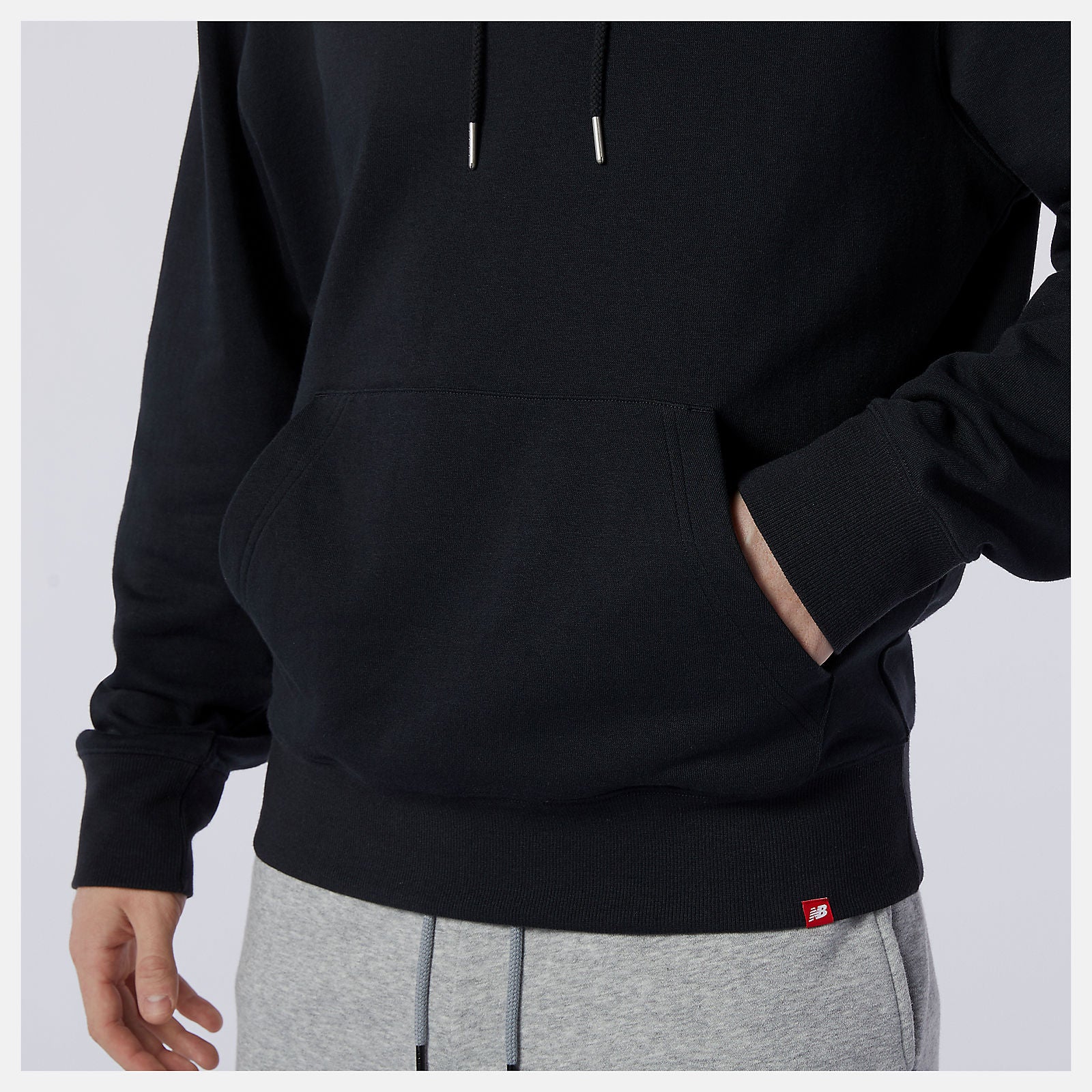 Black NB Essentials Embroidered Hoodie New Balance Clothing
