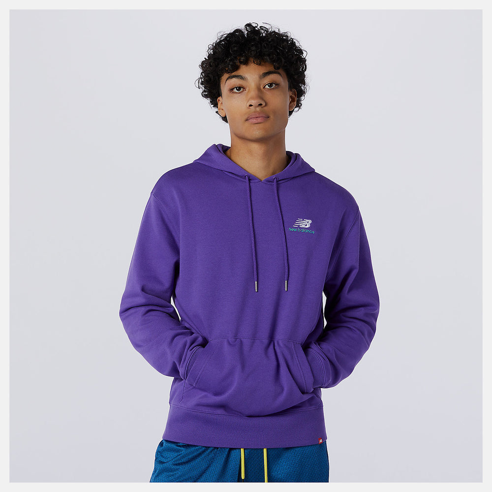Prism Purple NB Essentials Embroidered Hoodie New Balance Clothing