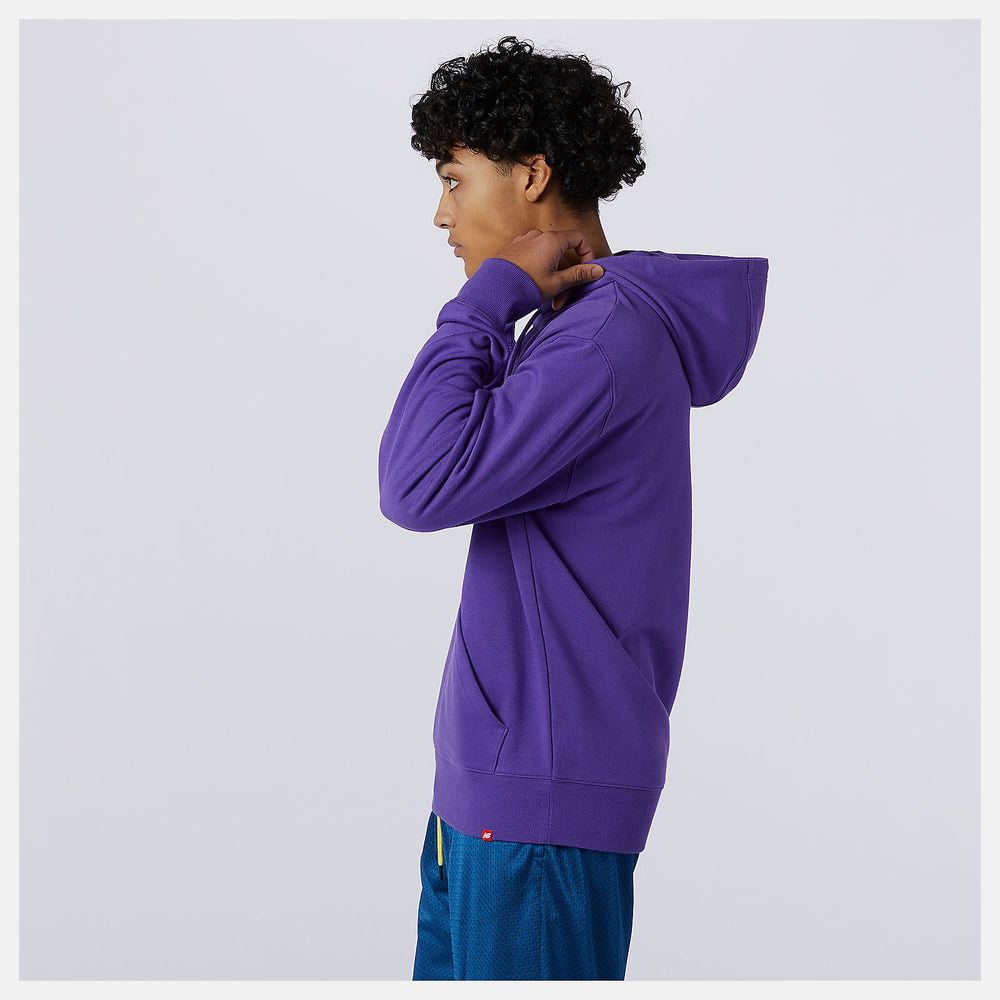 Prism Purple NB Essentials Embroidered Hoodie New Balance Clothing