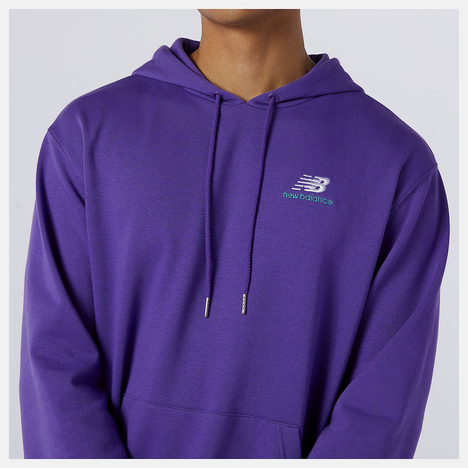 Prism Purple NB Essentials Embroidered Hoodie New Balance Clothing