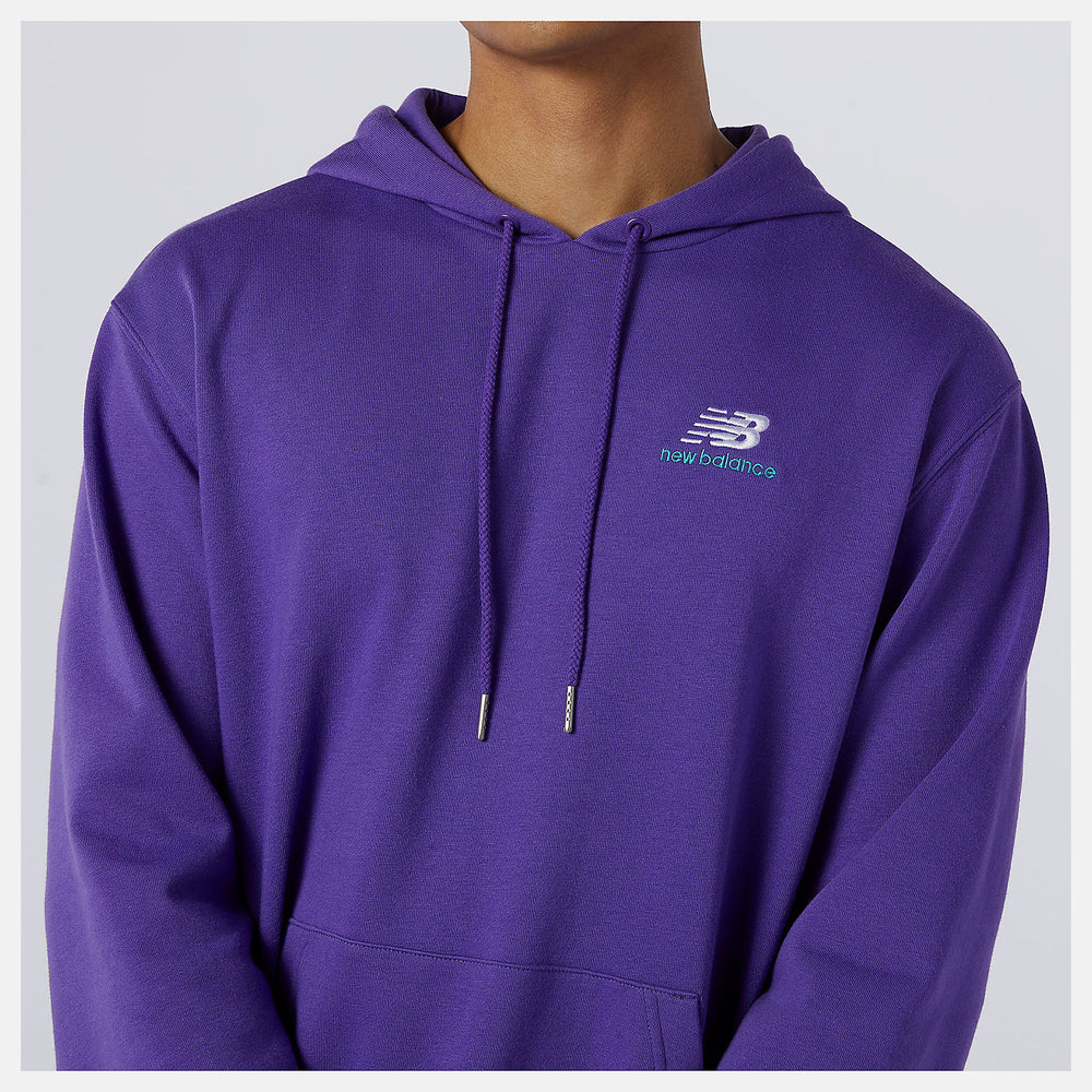 Prism Purple NB Essentials Embroidered Hoodie New Balance Clothing