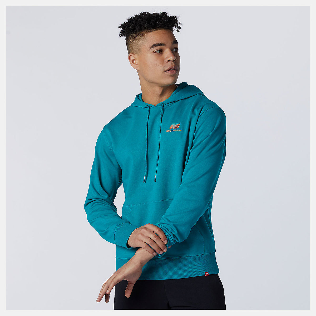 Team Teal NB Essentials Embroidered Hoodie New Balance Clothing