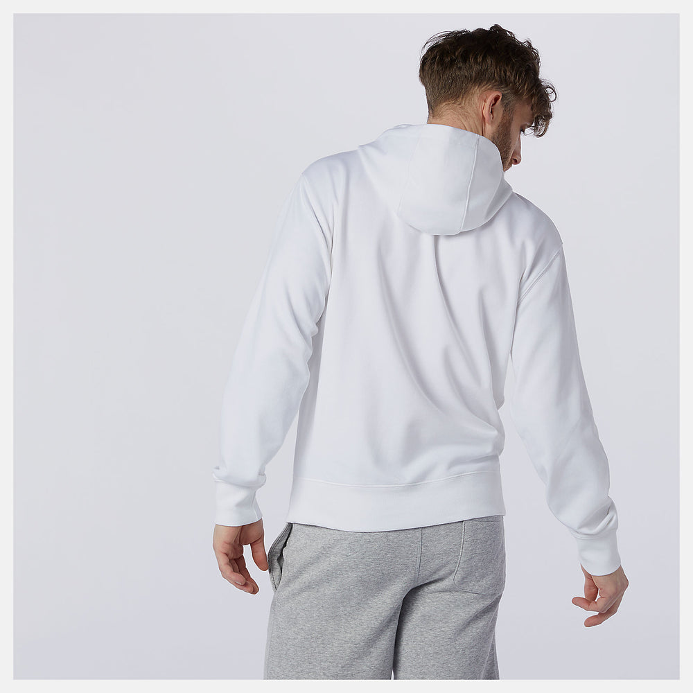 White NB Essentials Embroidered Hoodie New Balance Clothing