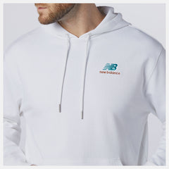 White NB Essentials Embroidered Hoodie New Balance Clothing