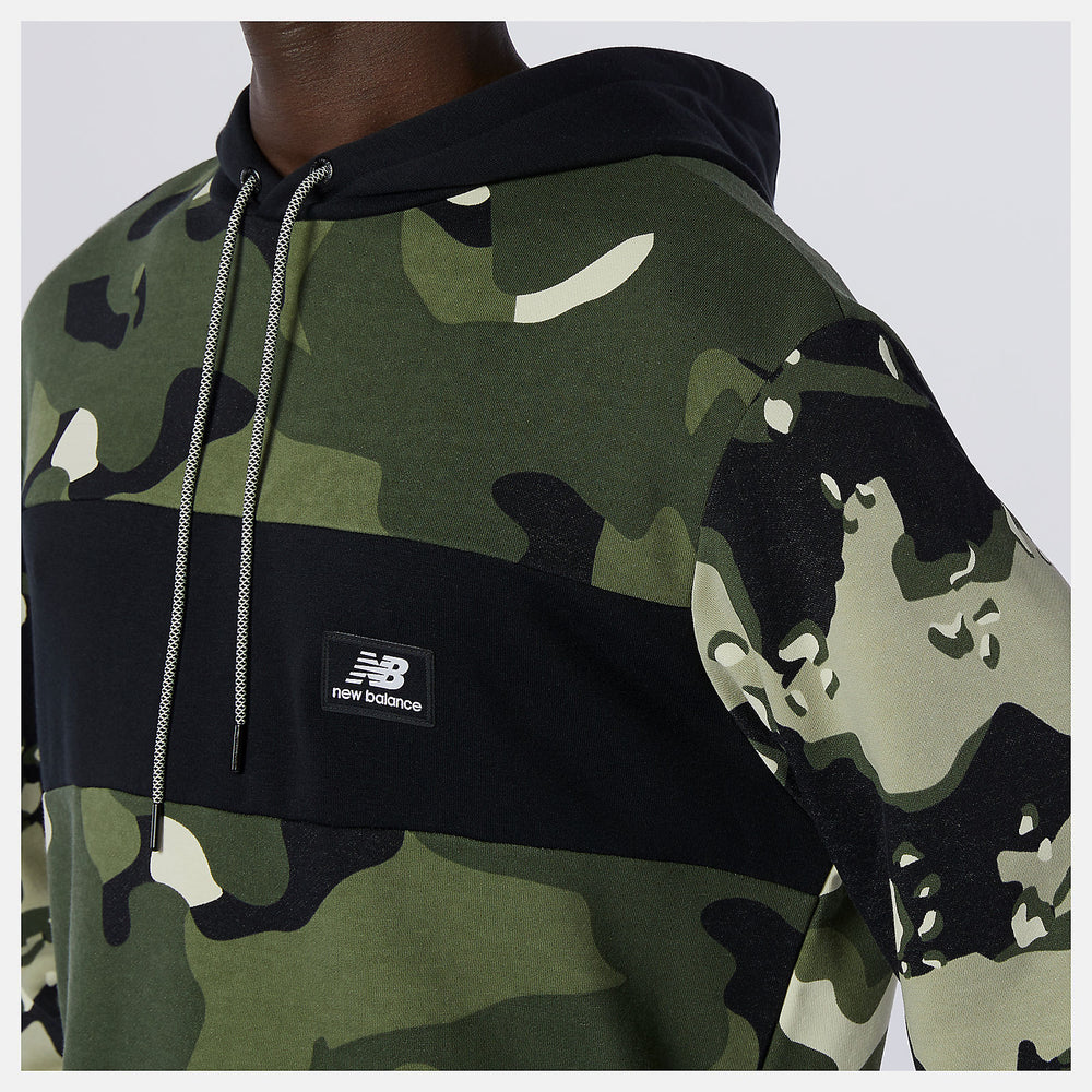 Black/Magnet NB Essentials Fleece Camo Hoodie New Balance Clothing
