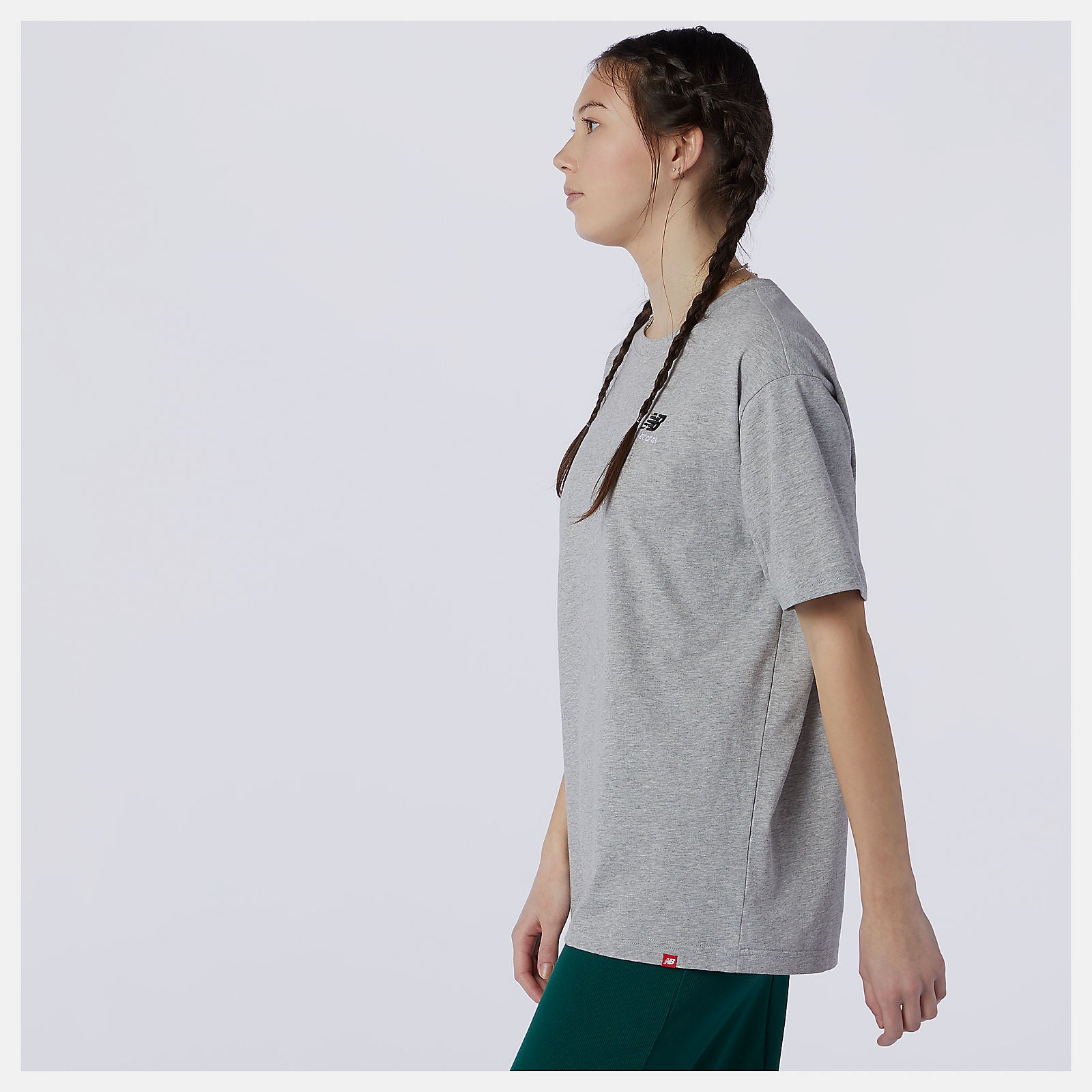 Athletic Grey NB Essentials Embroidered Tee New Balance Clothing