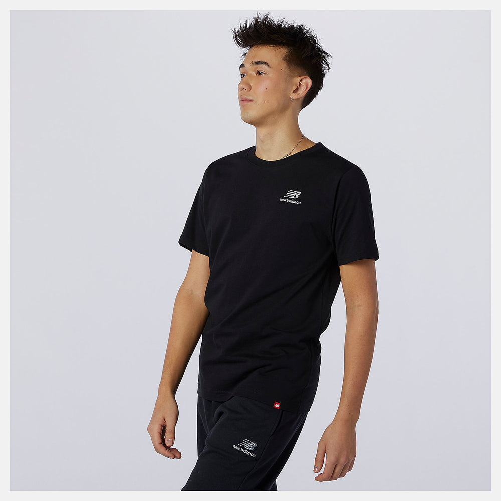 Black NB Essentials Embroidered Tee New Balance Clothing