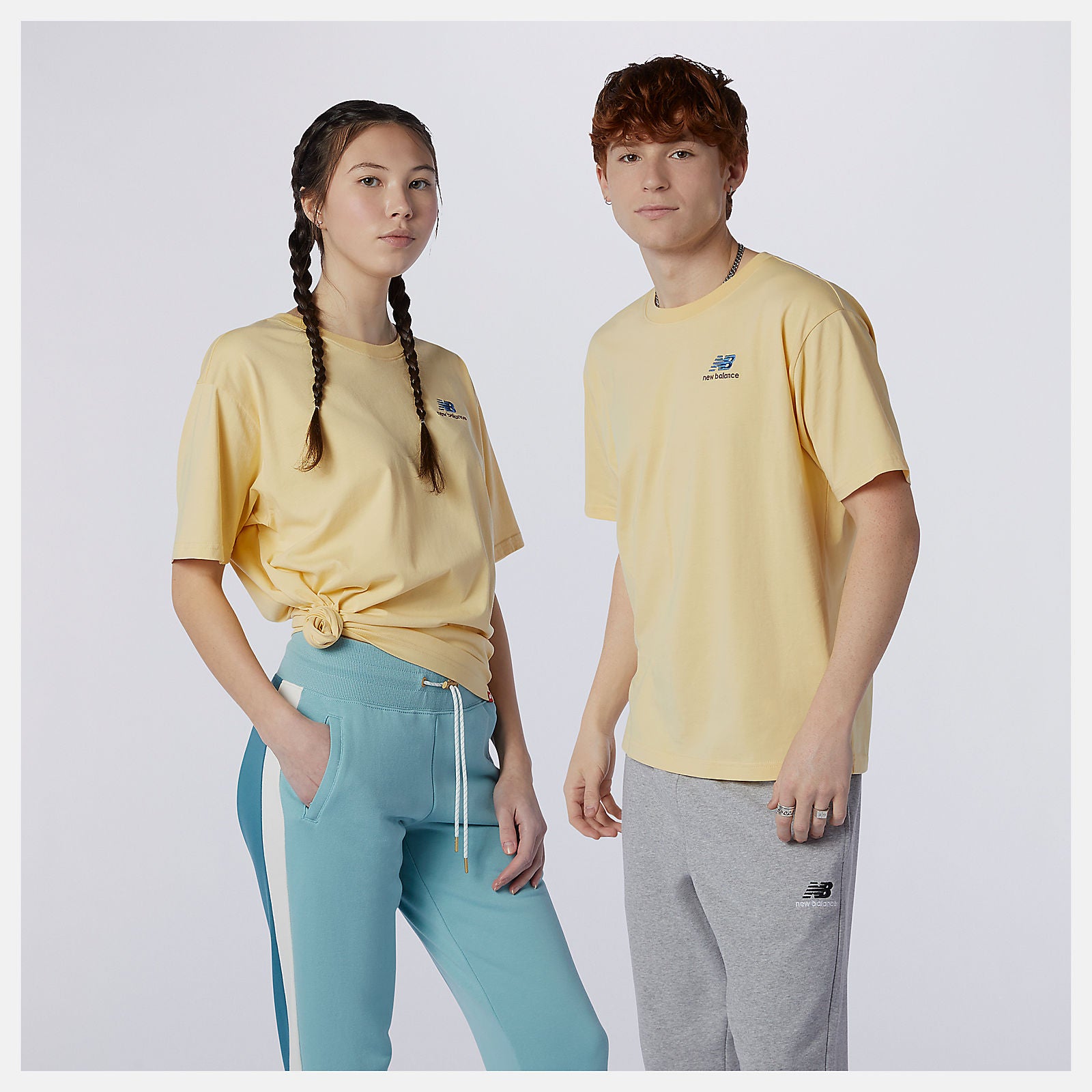 Yellow NB Essentials Embroidered Tee New Balance Clothing