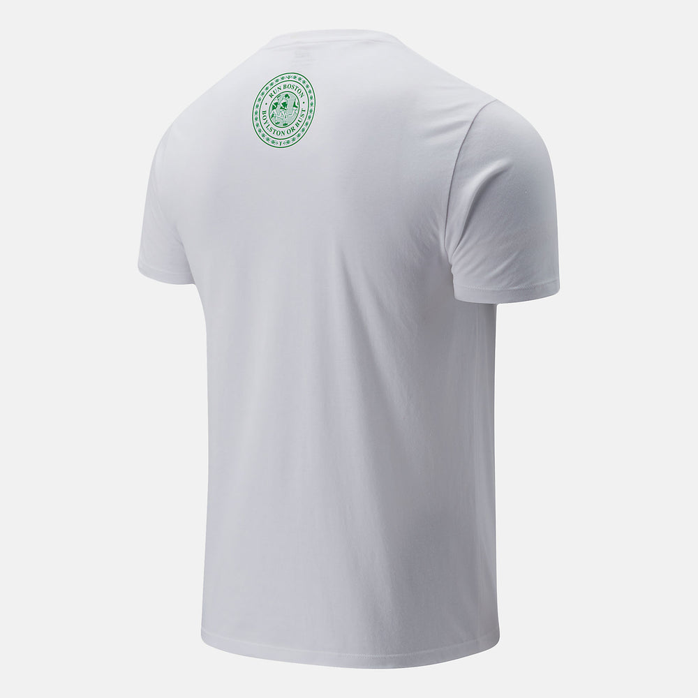 White Boston One Mile To Go Graphic Tee New Balance Clothing