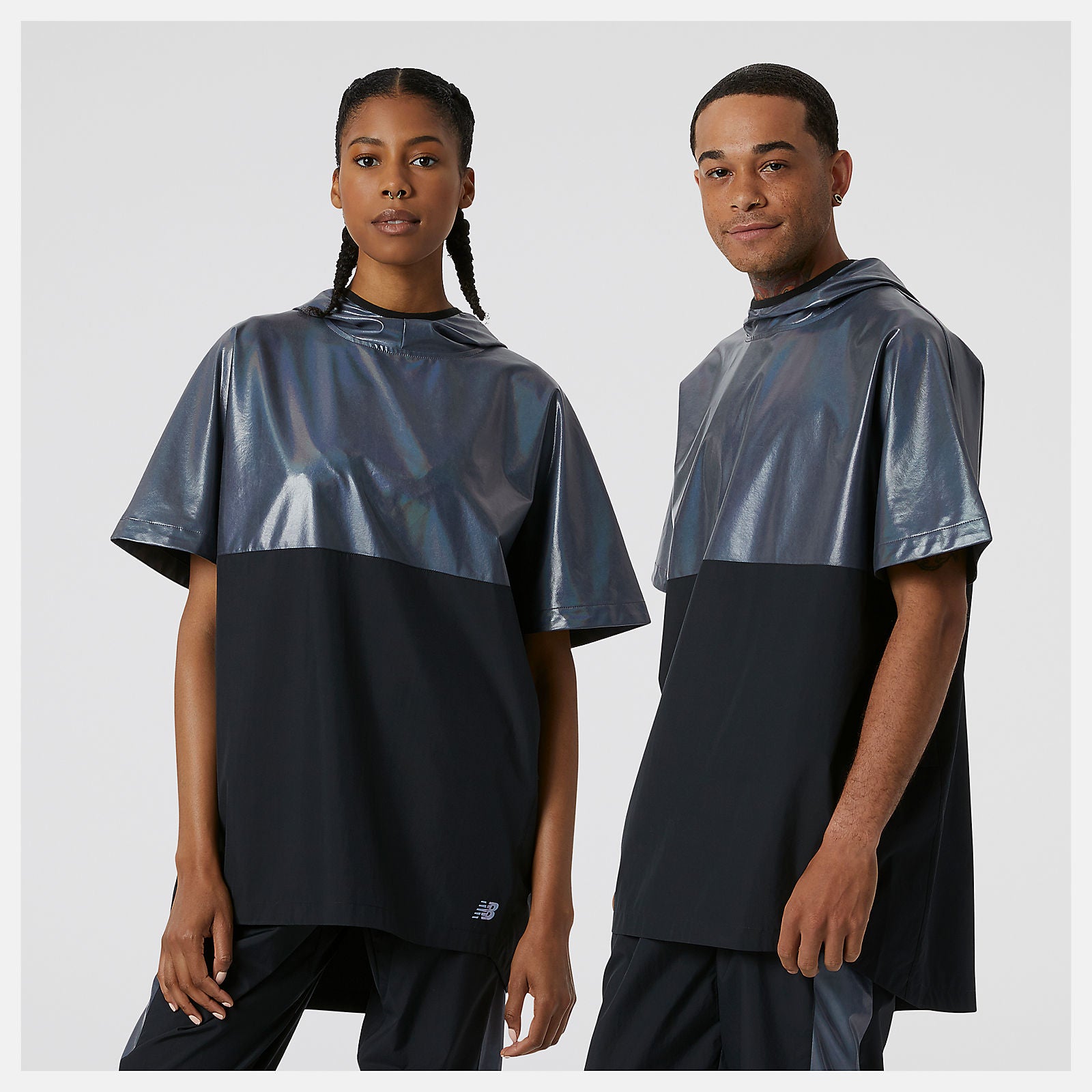 Black Syd Warm Up Poncho New Balance Clothing