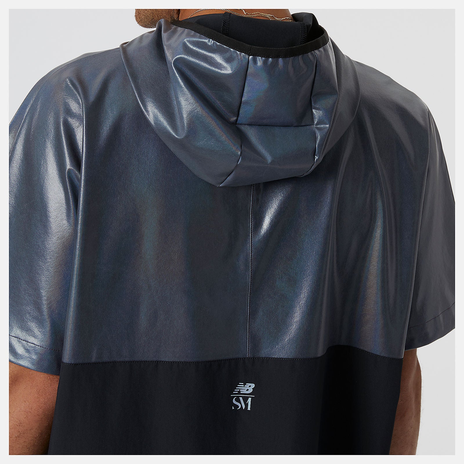Black Syd Warm Up Poncho New Balance Clothing