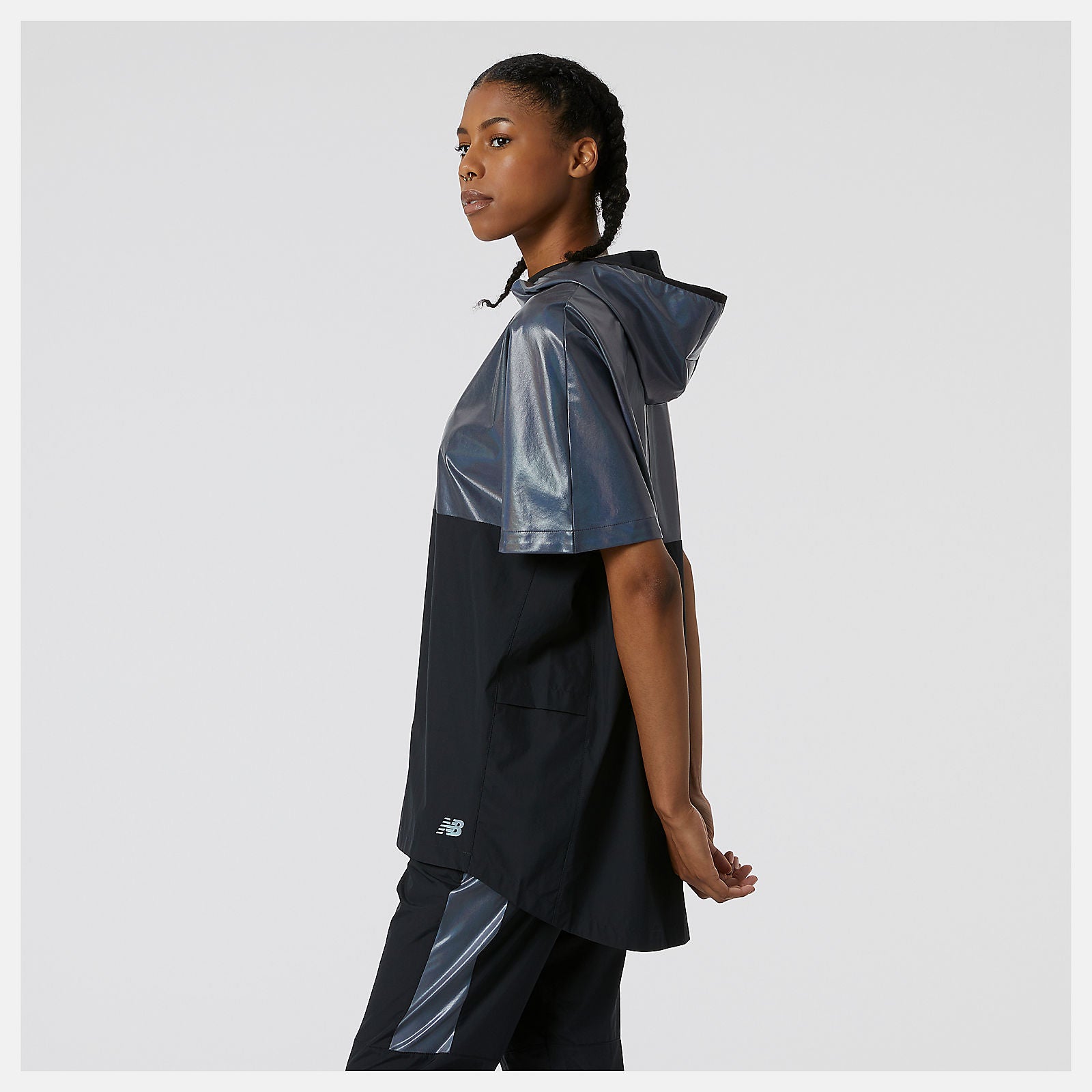 Black Syd Warm Up Poncho New Balance Clothing