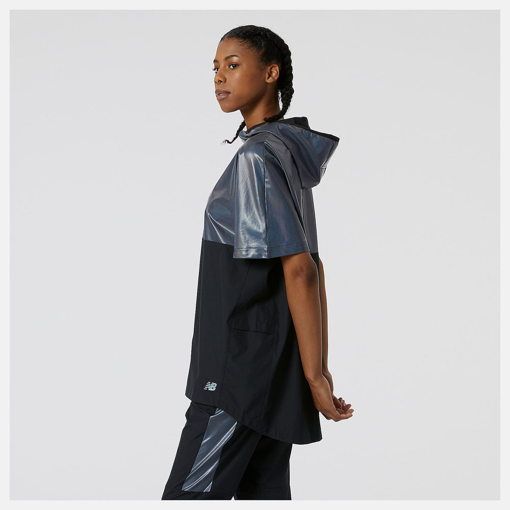 Black Syd Warm Up Poncho New Balance Clothing