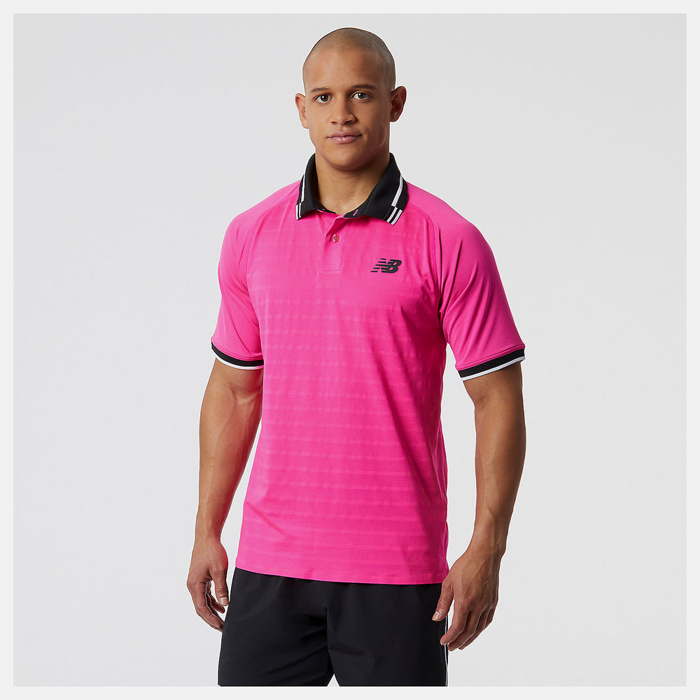 Pink Glo Tournament Polo New Balance Clothing