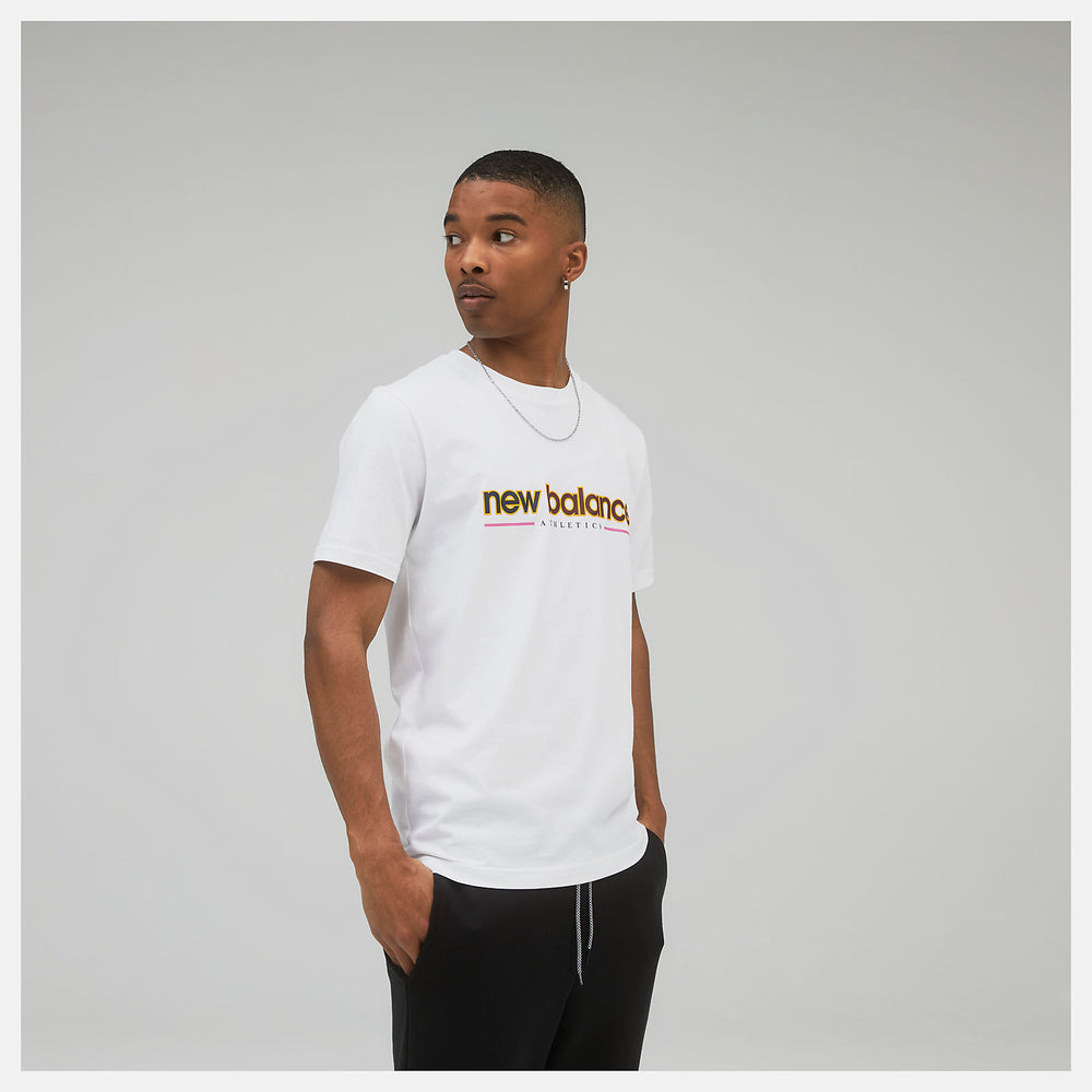 White NB Athletics Higher Learning Tee New Balance Clothing