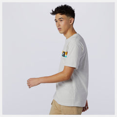 Sea Salt Heather NB Athletics Higher Learning Badge Tee New Balance Clothing