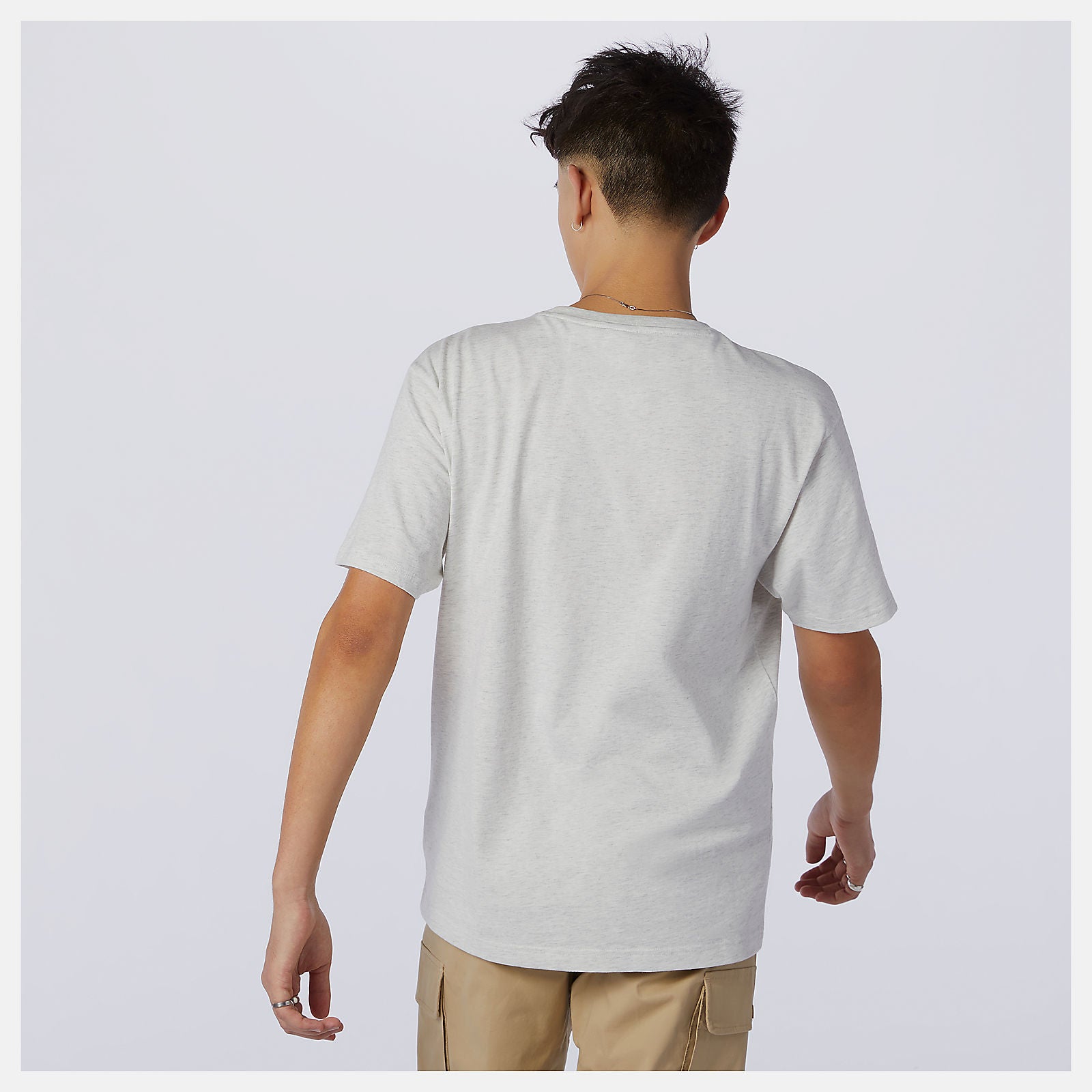 Sea Salt Heather NB Athletics Higher Learning Badge Tee New Balance Clothing