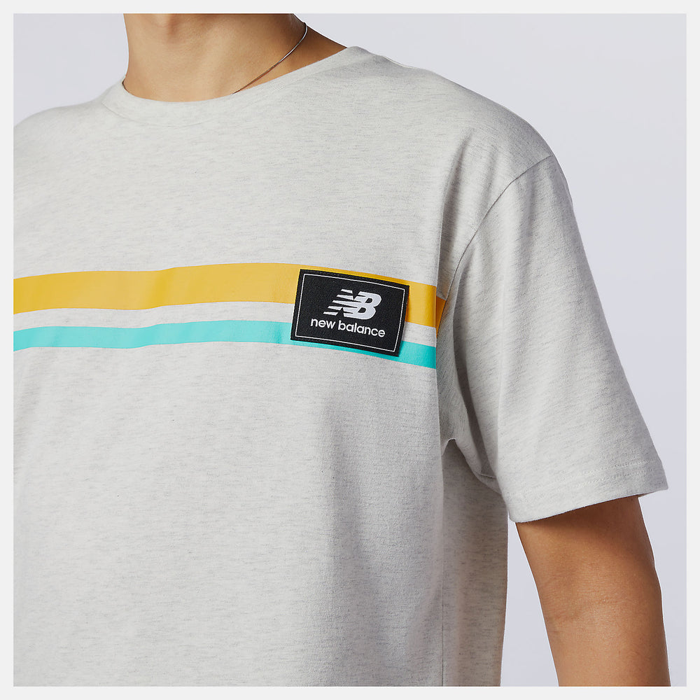 Sea Salt Heather NB Athletics Higher Learning Badge Tee New Balance Clothing
