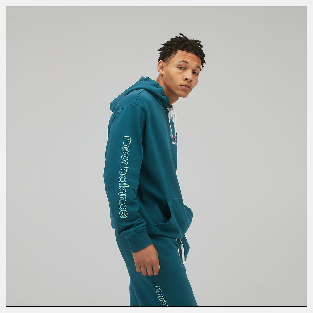 Mountain Teal NB Athletics Clash Hoodie New Balance Clothing
