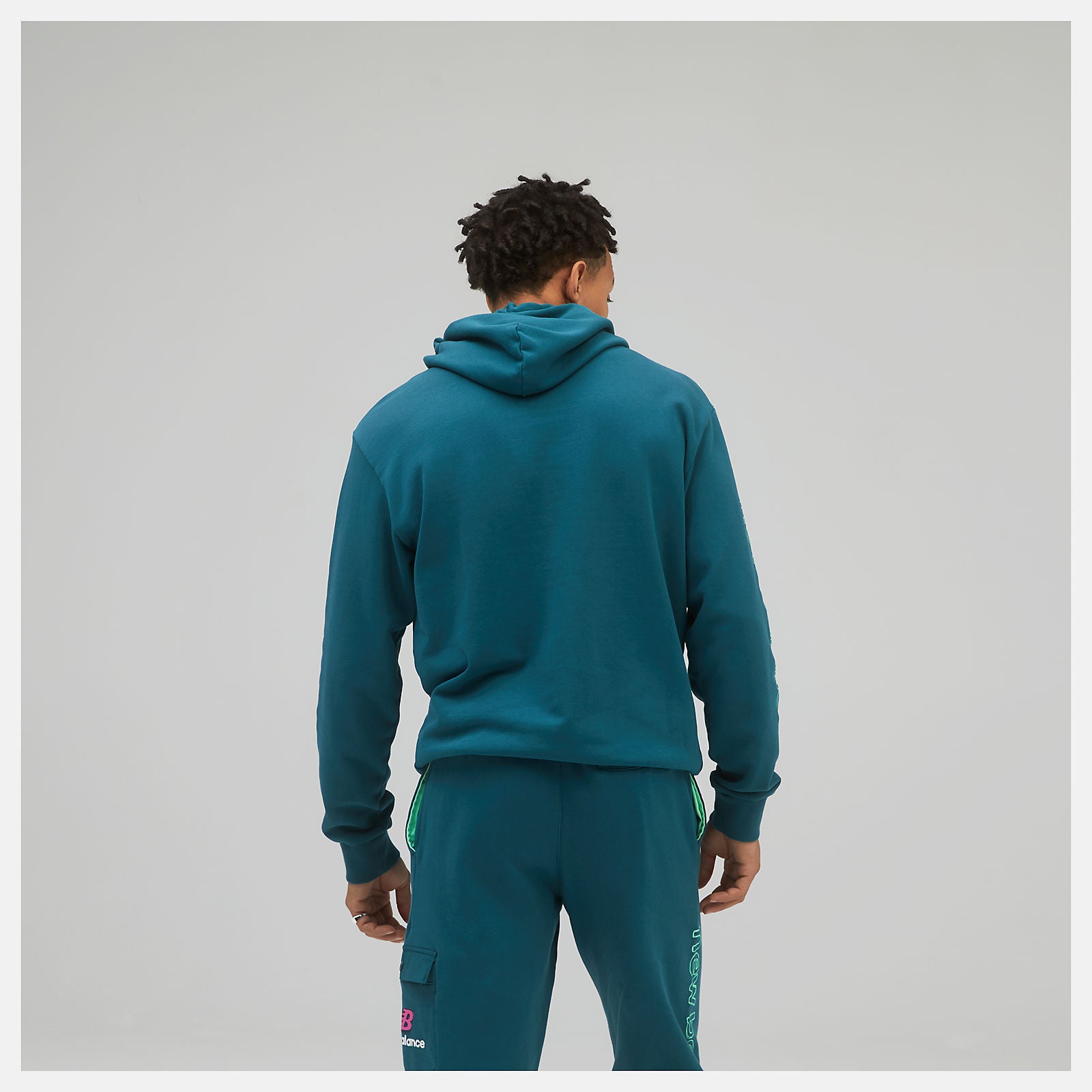 Mountain Teal NB Athletics Clash Hoodie New Balance Clothing