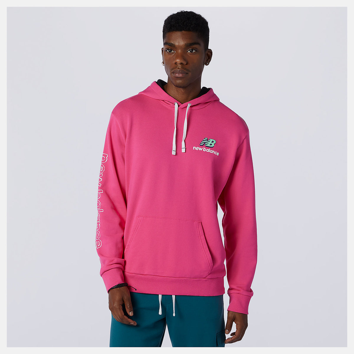 Mountain Teal NB Athletics Clash Hoodie New Balance Clothing