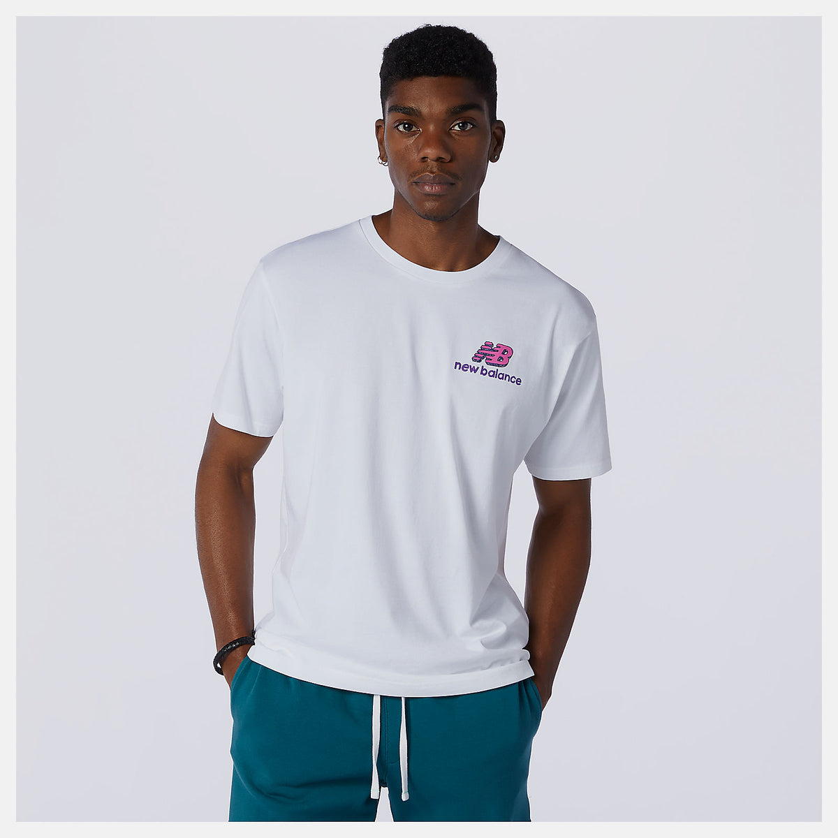 White NB Athletics Clash Graphic Tee New Balance Clothing