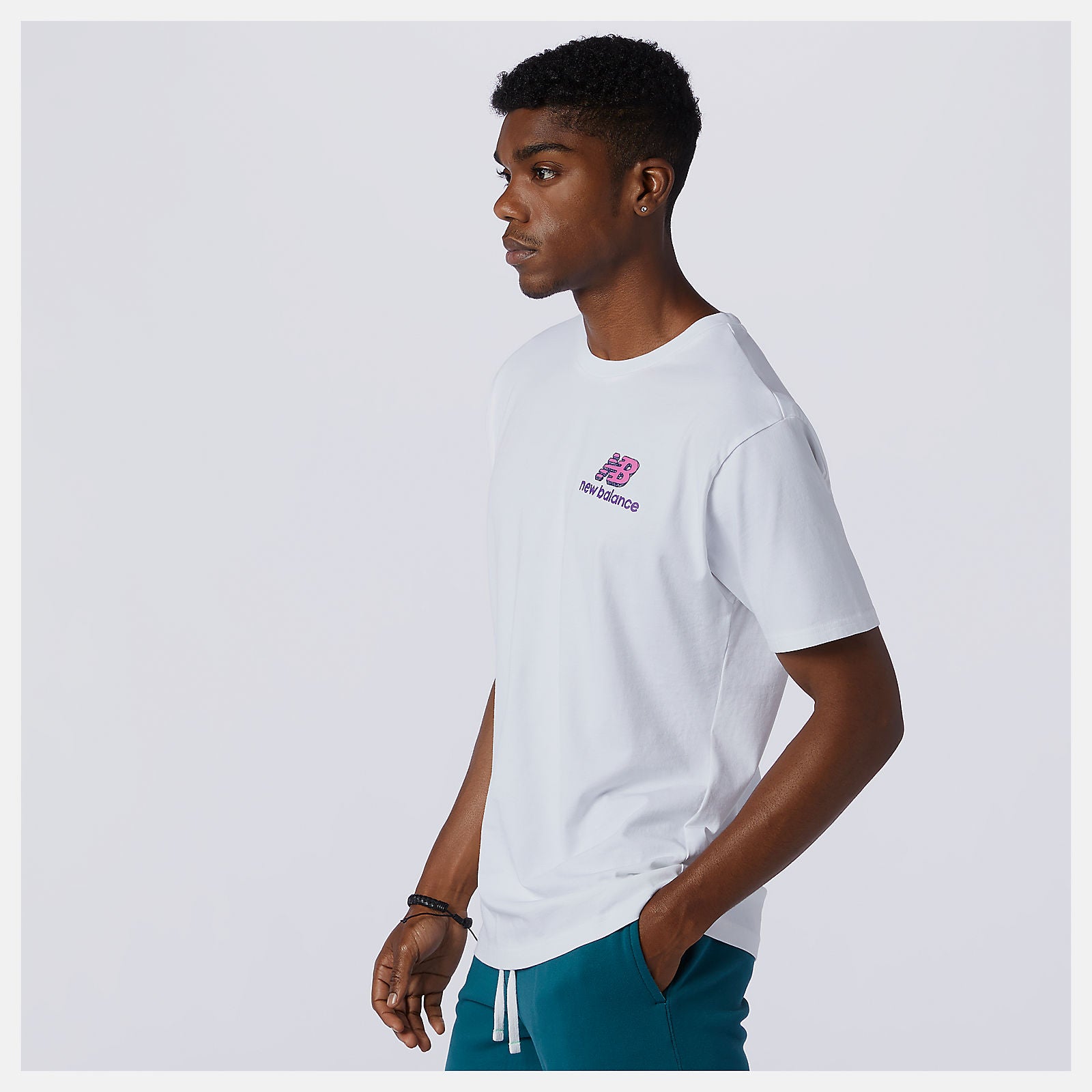 White NB Athletics Clash Graphic Tee New Balance Clothing