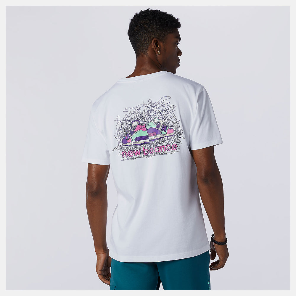 White NB Athletics Clash Graphic Tee New Balance Clothing