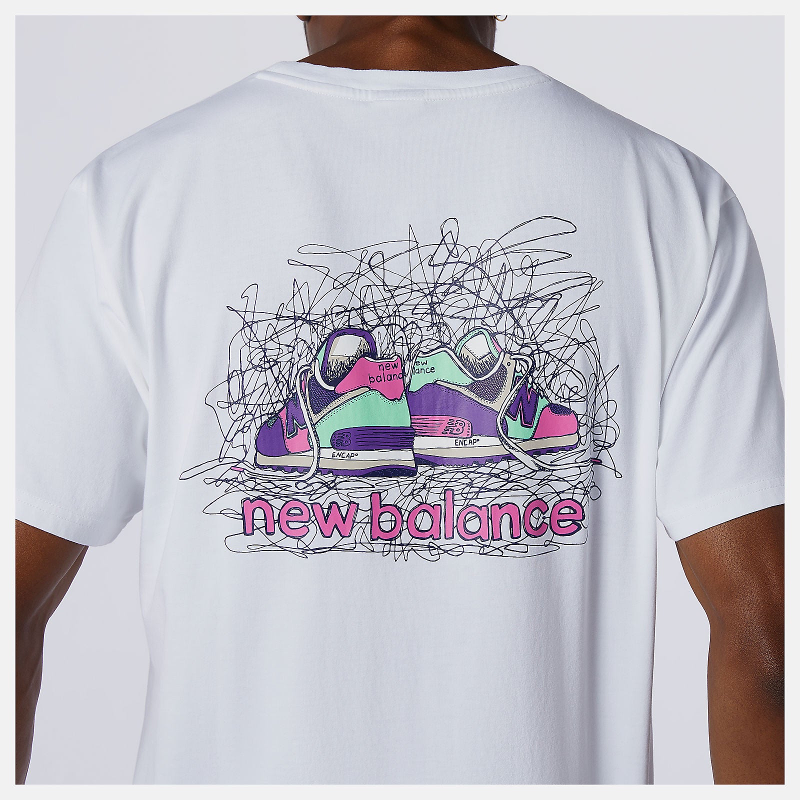 White NB Athletics Clash Graphic Tee New Balance Clothing