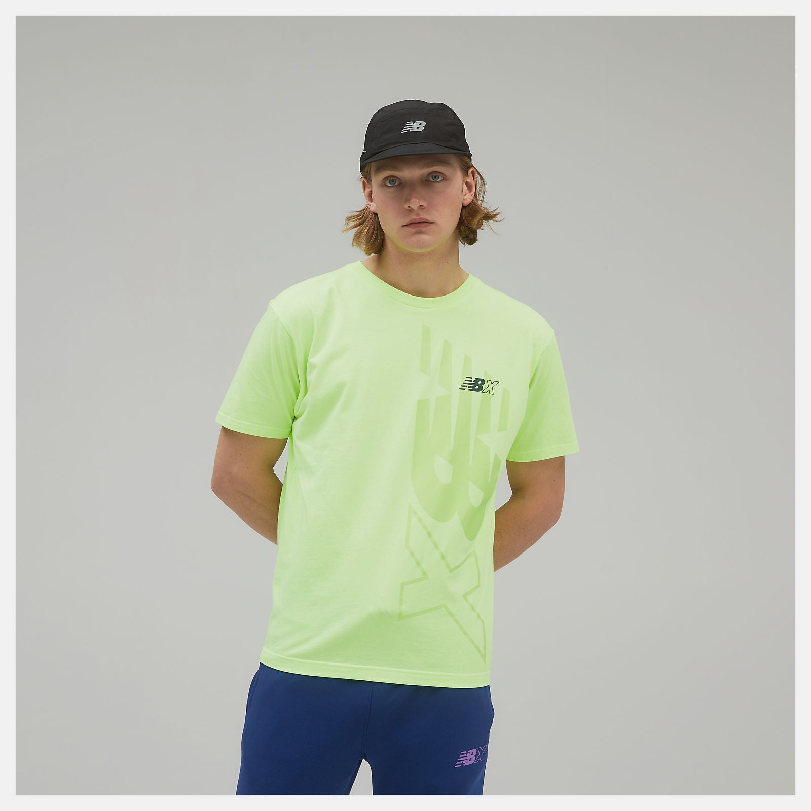 Bleached Lime Glo NB Essentials NBX Graphic Tee 2 New Balance Clothing