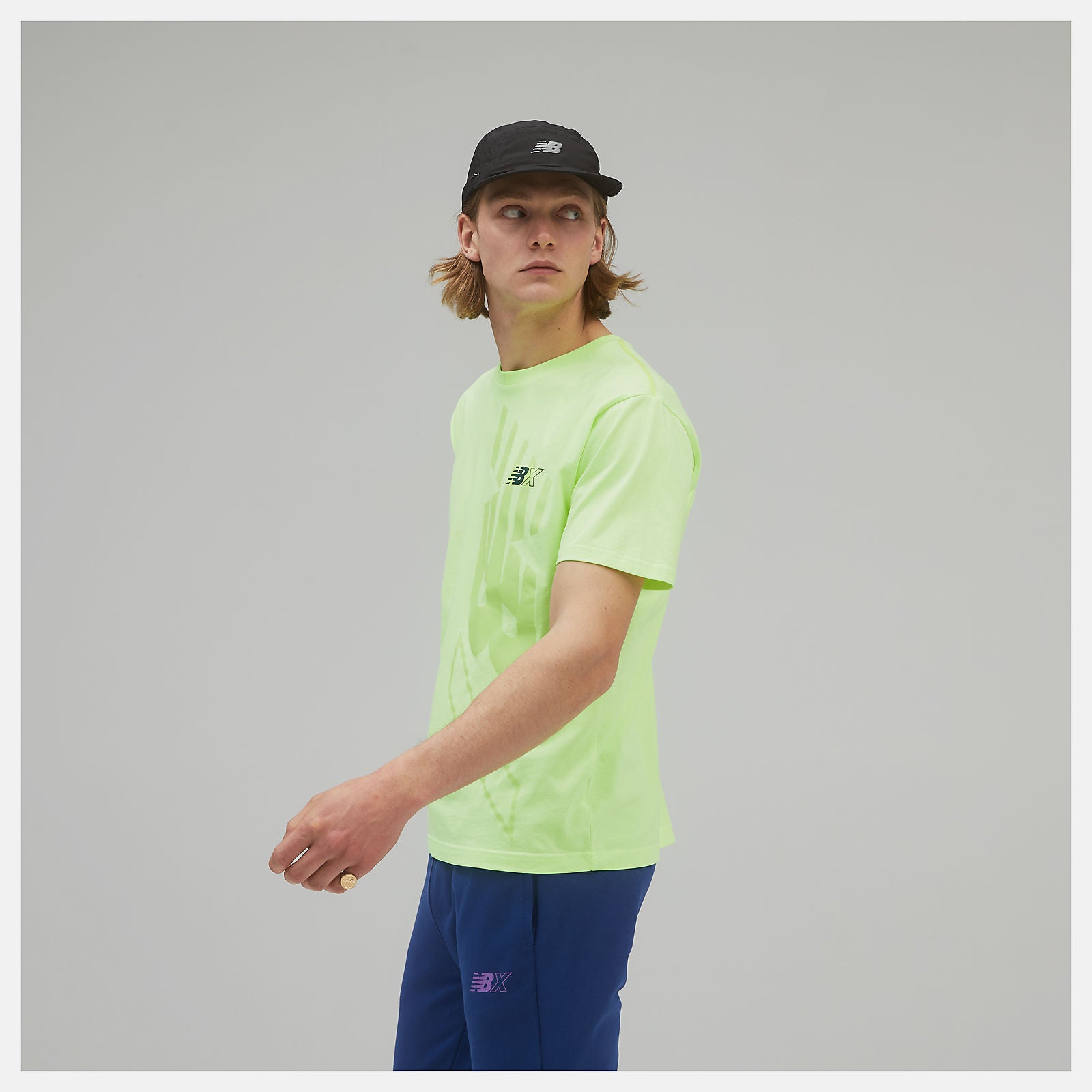 Bleached Lime Glo NB Essentials NBX Graphic Tee 2 New Balance Clothing