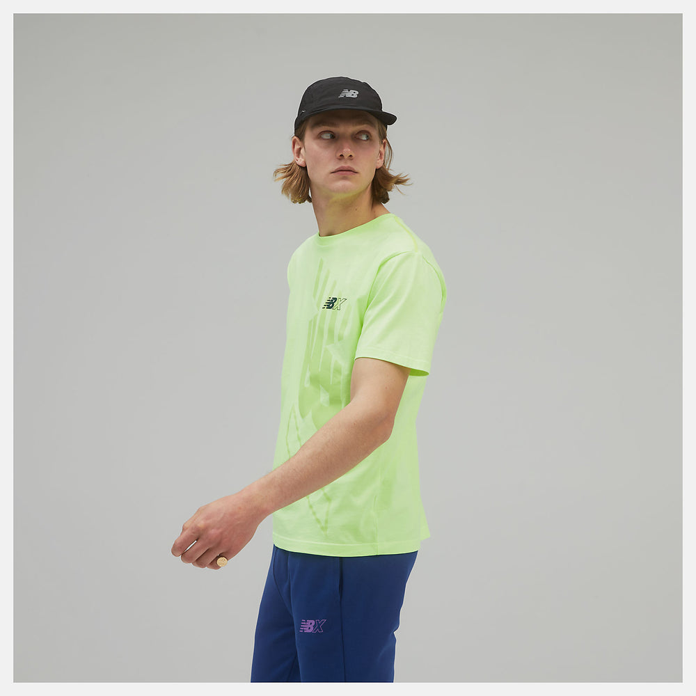 Bleached Lime Glo NB Essentials NBX Graphic Tee 2 New Balance Clothing