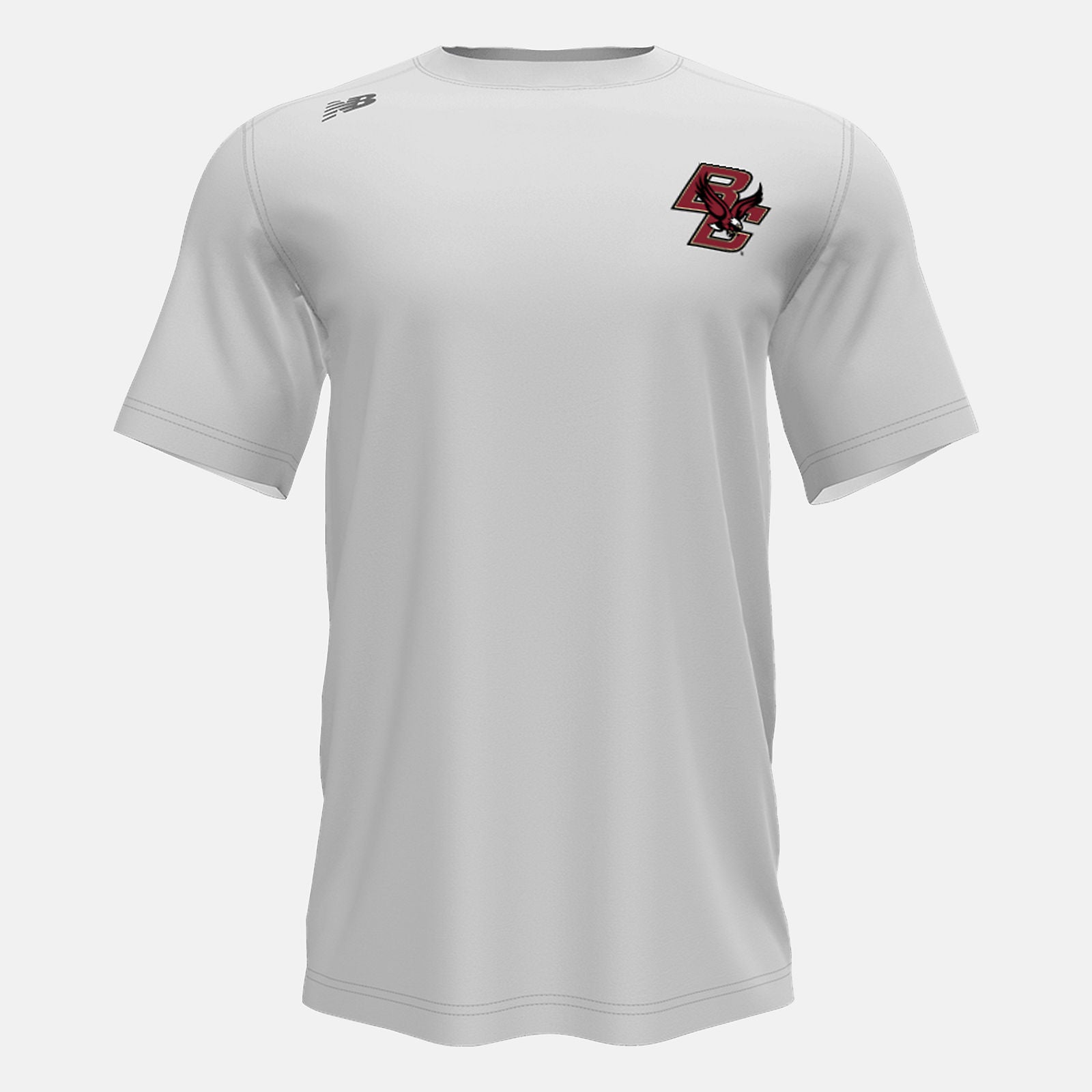 White Short Sleeve Tech Tee(Boston College) New Balance Clothing