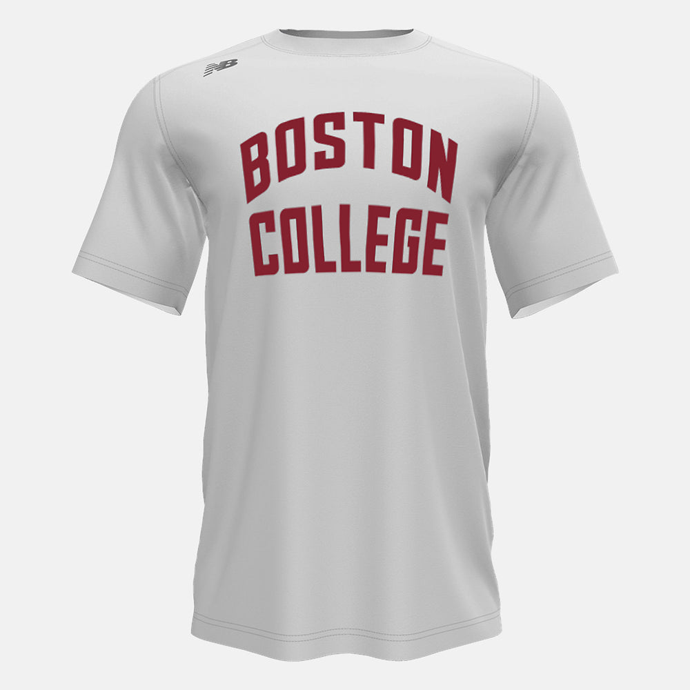 White Short Sleeve Tech Tee(Boston College) New Balance Clothing