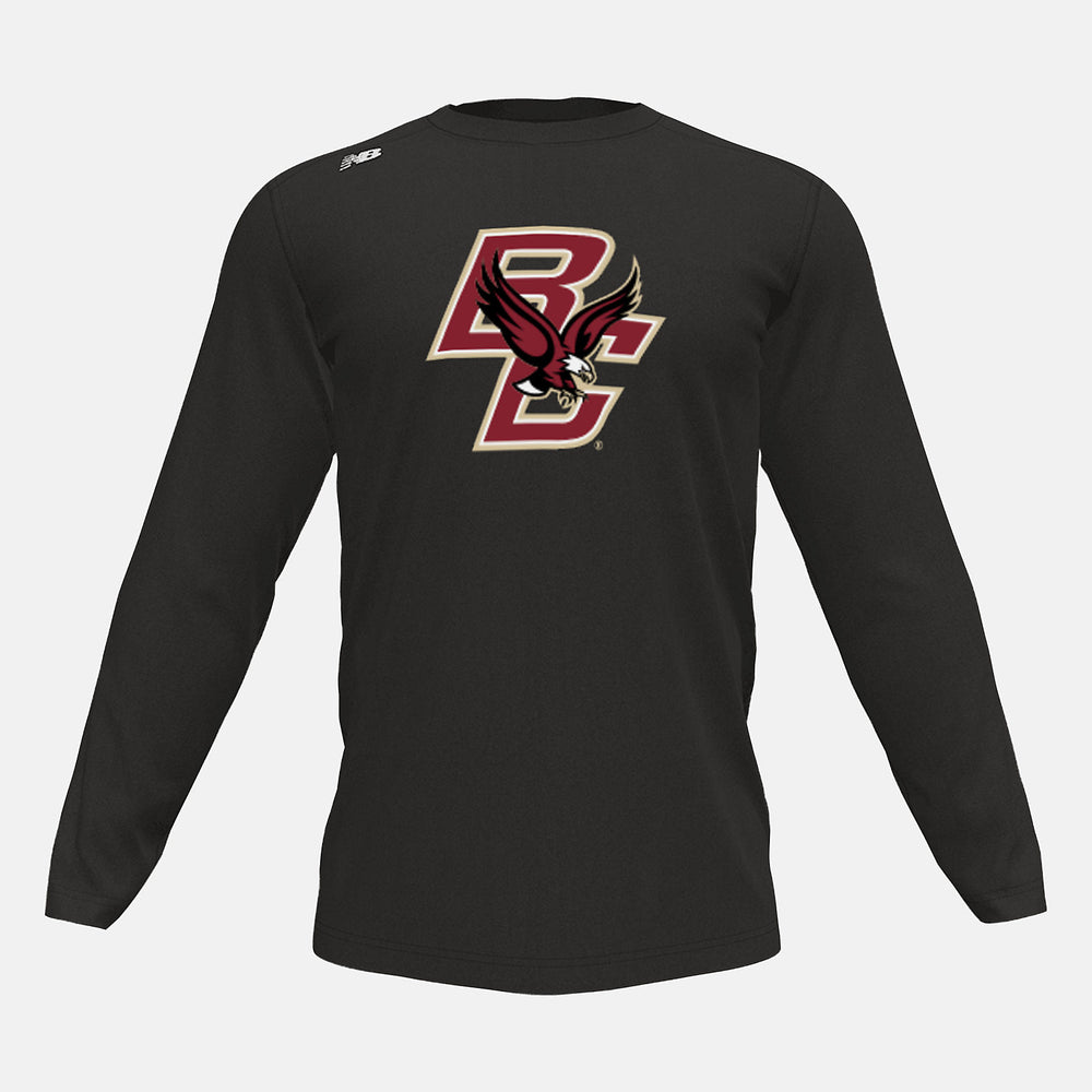 Team Black Long Sleeve Tech Tee(Boston College) New Balance Clothing