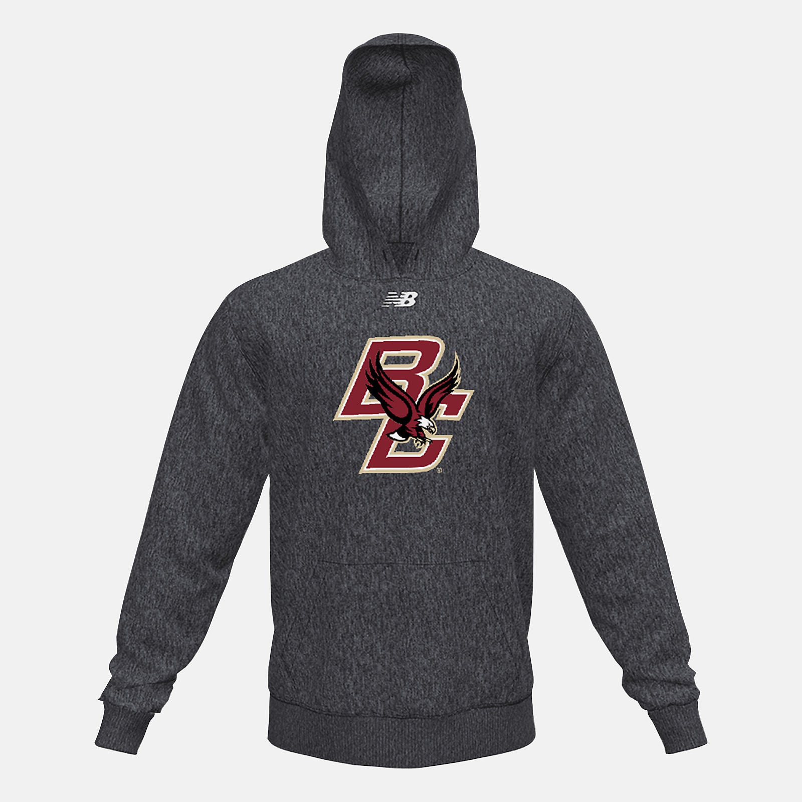 Black Heather NB Fleece Hoody(Boston College) New Balance Clothing
