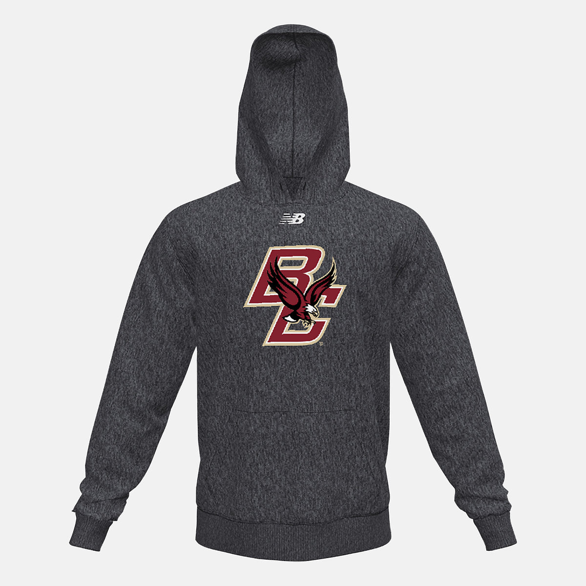 Black Heather NB Fleece Hoody(Boston College) New Balance Clothing